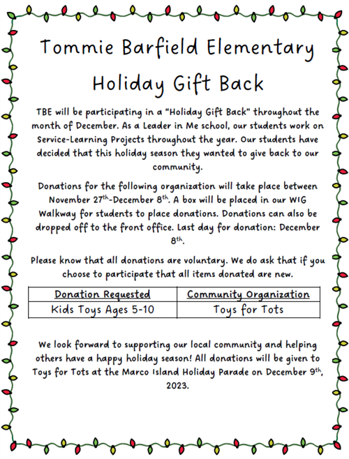 Holiday Gift Back